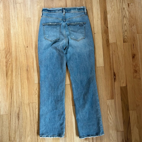 AYR the sugar high rise straight leg jeans classic medium blue denim size 27S - Picture 14 of 14